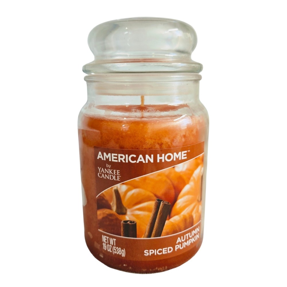 American Home By Yankee Candle 19 Oz Autumn Spiced‎ Pumpkin 1 Wick Glass Candle